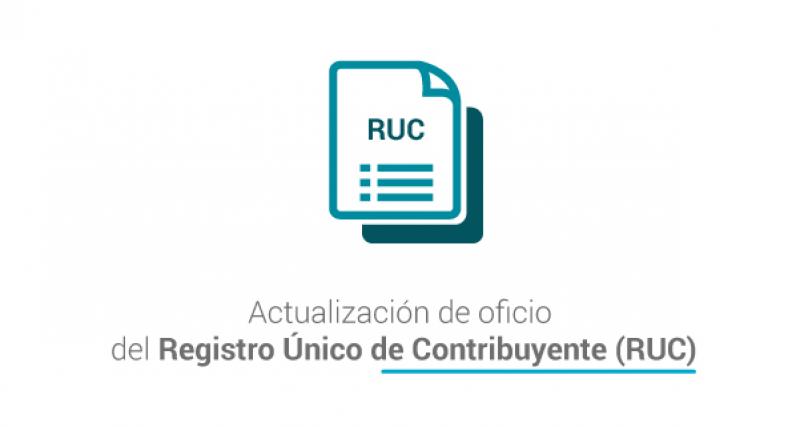 Actualización de oficio del Registro Único de Contribuyente (RUC)