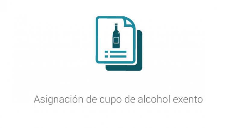 Asignación de cupo de alcohol exento