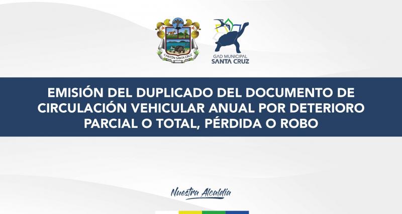 Duplicado del documento de circulación vehicular anual 