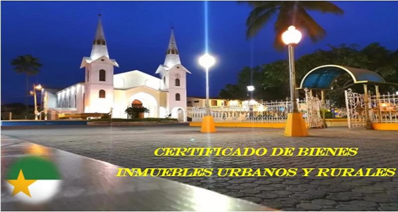 CERTIFICADO DE BIENES INMUEBLES URBANOS Y RURALES