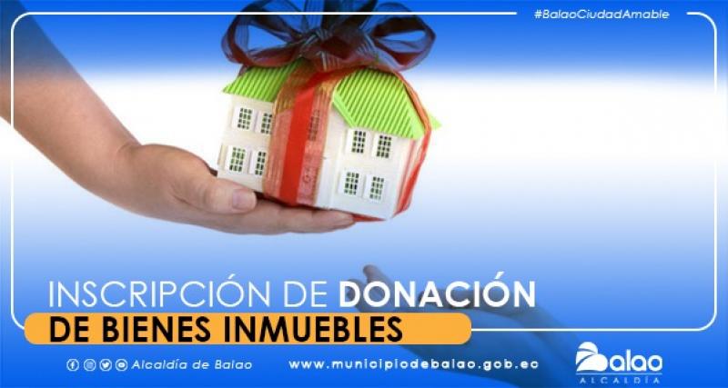 Inscripción de donación