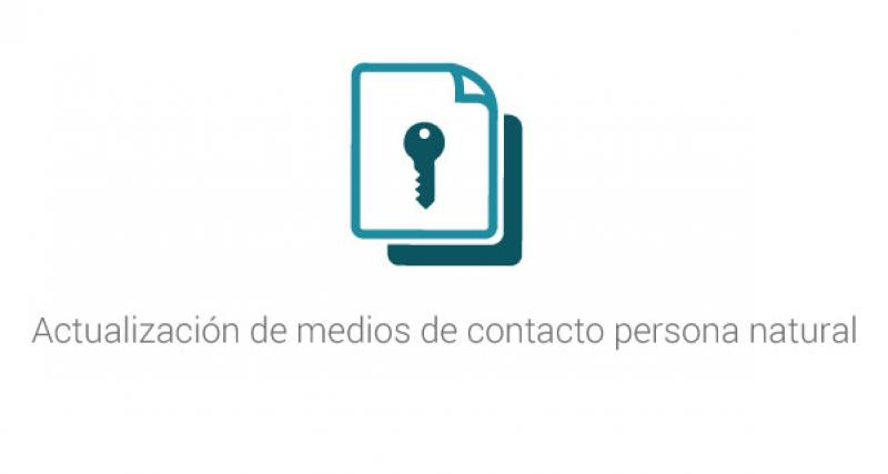 Actualización de medios de contacto persona natural