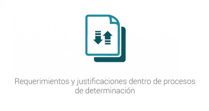 Requerimientos y justificaciones dentro de procesos de determinación