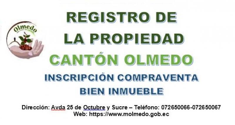 Información proporcionada por: Registro de la Propiedad con Funciones y Facultades Mercantiles del Cantón Olmedo