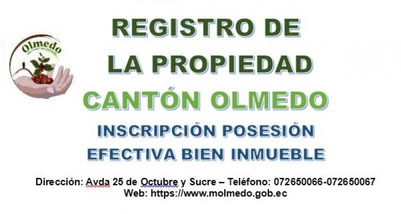 Información proporcionada por: Registro de la Propiedad con Funciones y Facultades Mercantiles del Cantón Olmedo