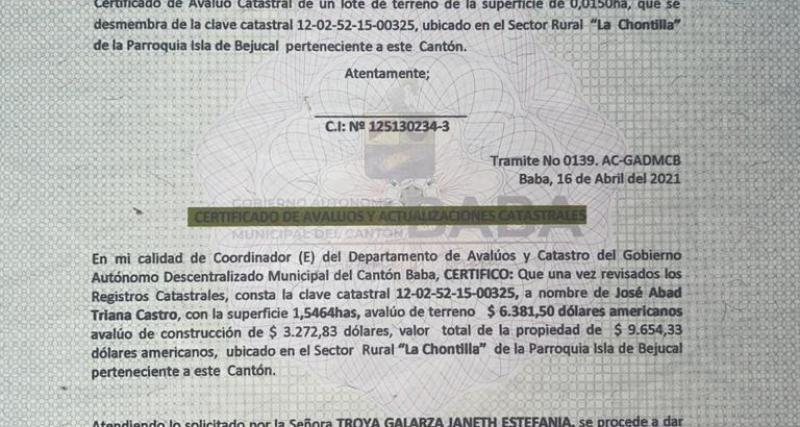 CERTIFICADOS DE AVALÚOS Y CATASTRO