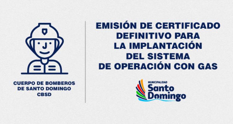 CERTIFICADO PARA IMPLANTACIÓN DEL SISTEMA DE OPERACIONES CON GAS