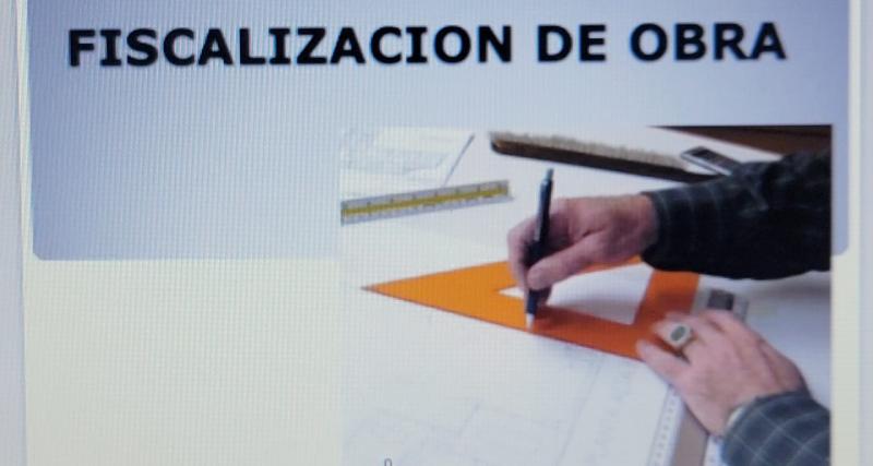 Imagen relacionada a la fiscalización de obras que se realizan dentro de la institución