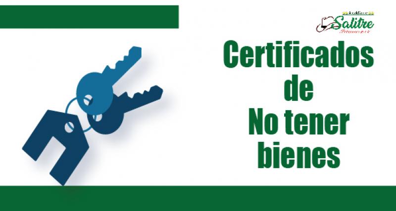 Certificado de No Tener Bienes Inmuebles