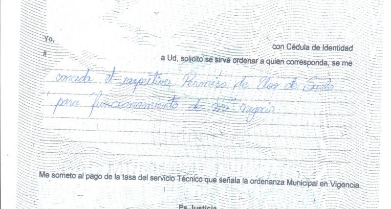 Solicitud Permiso de Uso de Suelo