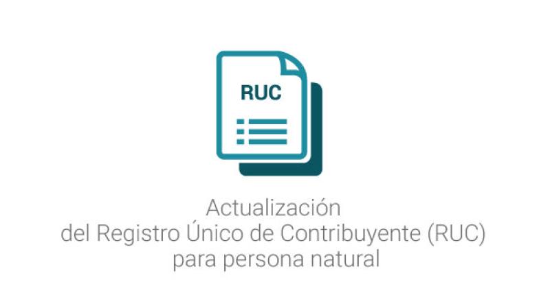 Actualización del Registro Único de Contribuyente (RUC) para persona natural