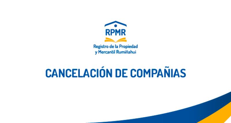 CANCELACIÓN DE COMPAÑIAS
