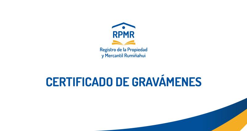 CERTIFICADO DE GRAVÁMENES