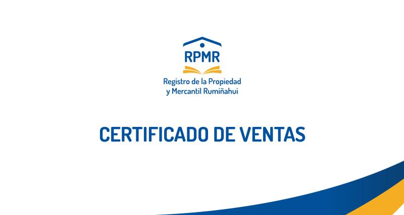 CERTIFICADO DE VENTAS