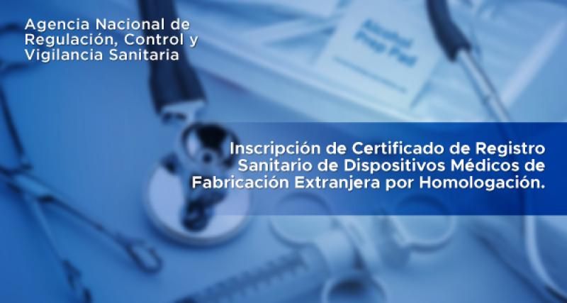 Registro Sanitario para dispositivos médicos por homologación