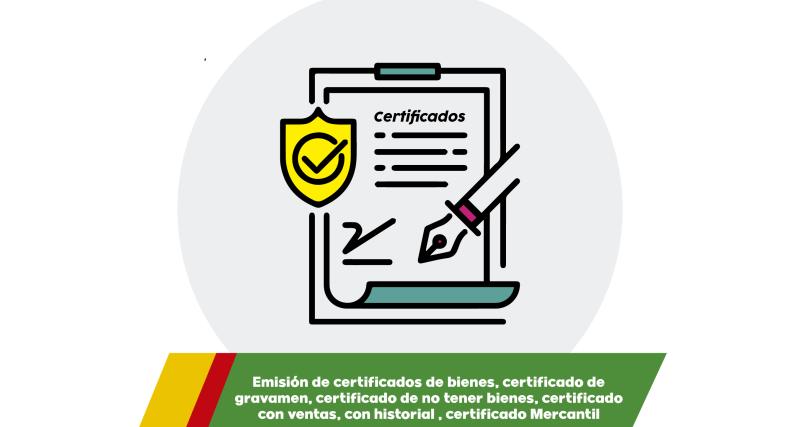 Emisión de certificados del Registro de la Propiedad