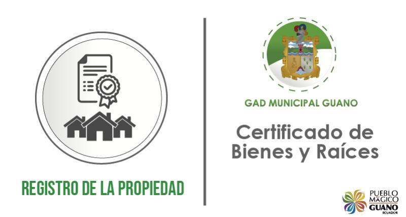 Certificado de bienes y raíces