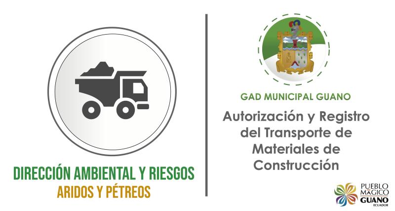 Autorización y registro del transporte de materiales de construcción