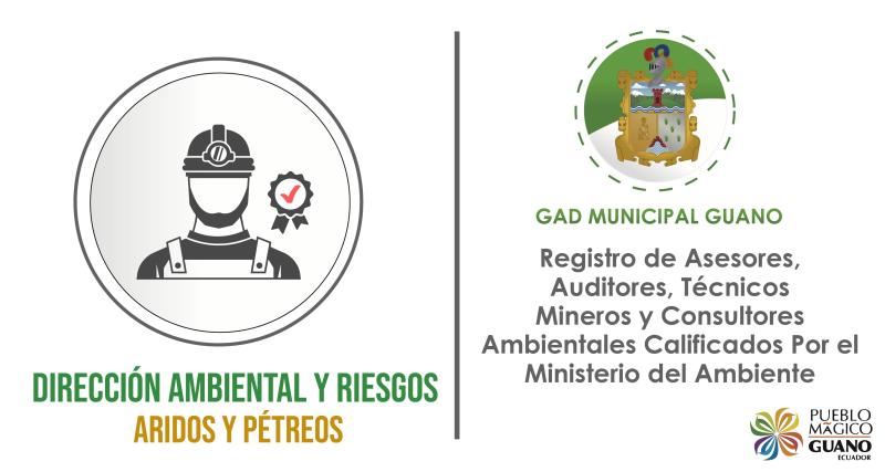 Registro de asesores; auditores; técnicos mineros; y, consultores ambientales calificados por el ministerio del ambiente