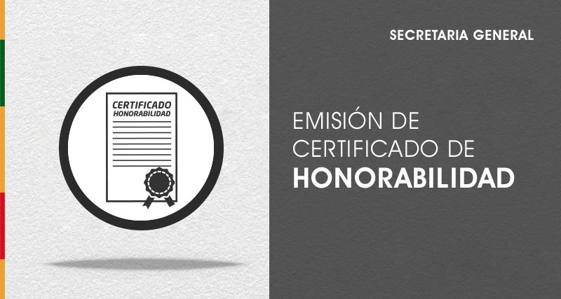 Certificado de honorabilidad