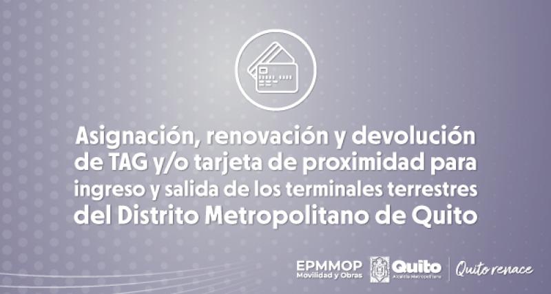 Asignación, renovación y devolución de TAG