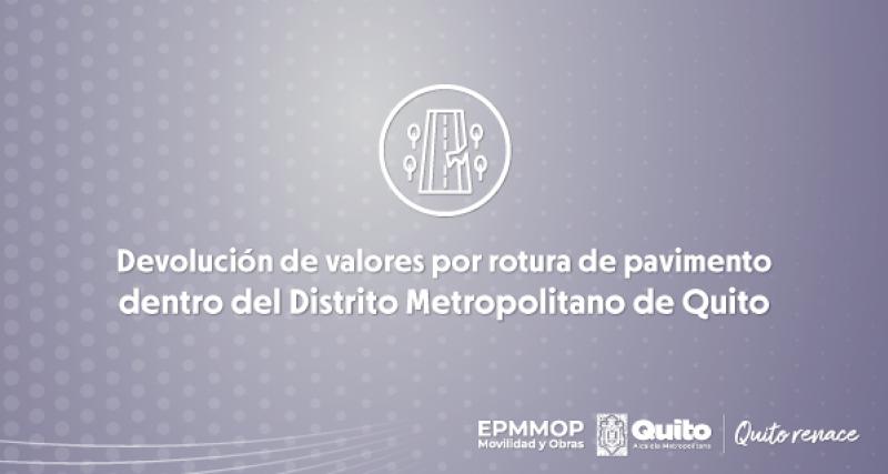 Devolución de valores por rotura de pavimento