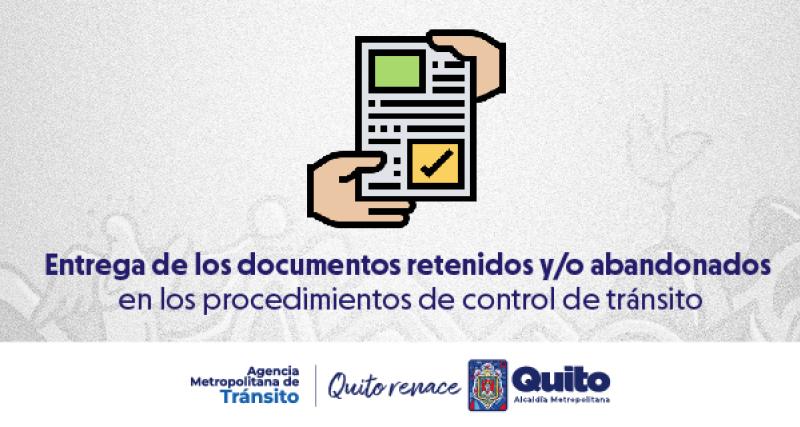 Entrega de documentos retenidos