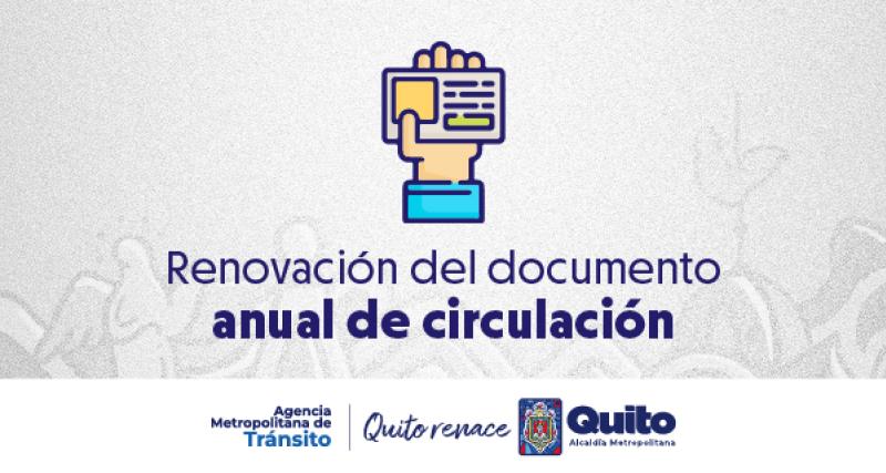 Renovación del documento anual de circulación