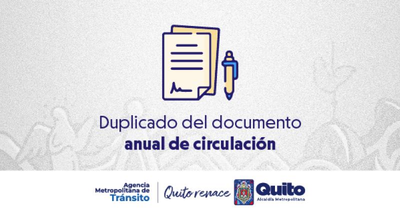 Duplicado del documento anual de circulación