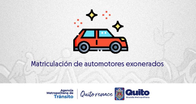 Matriculación de automotores exonerados