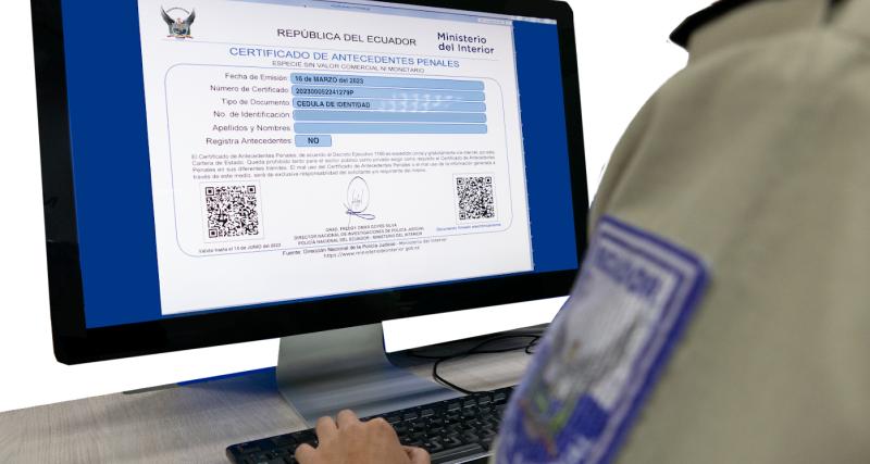 Emisión de certificado de antecedentes penales | Ecuador - Guía Oficial de Trámites y Servicios