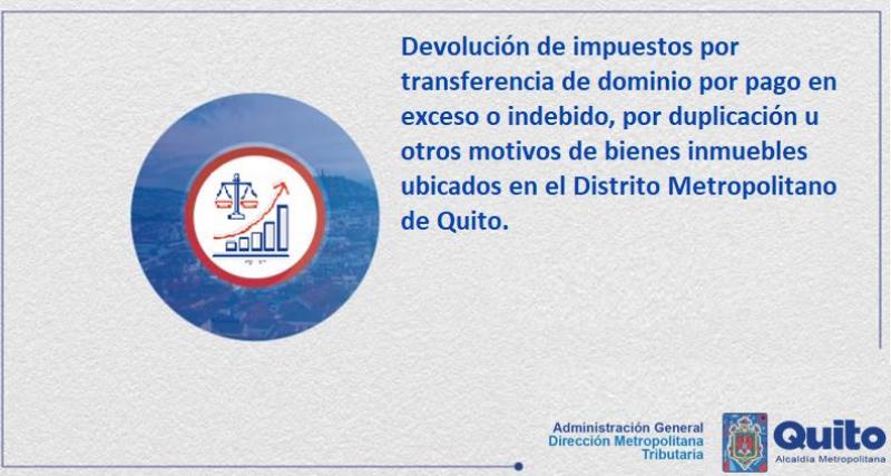 Devolución de impuestos por transferencia de dominio por pago en exceso o indebido