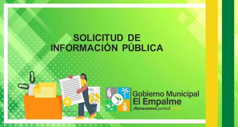 SOLICITUD DE INFORMACIÓN PÚBLICA