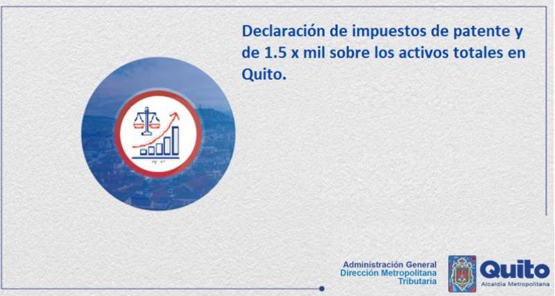 Declaración de Impuesto de Patente y 1.5 x Mil