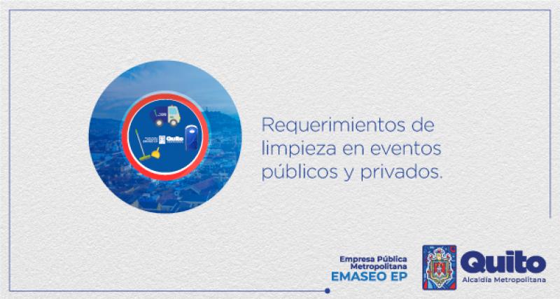 Requerimiento de aseo y limpieza de espacios públicos para la realización de eventos deportivos, públicos y especiales