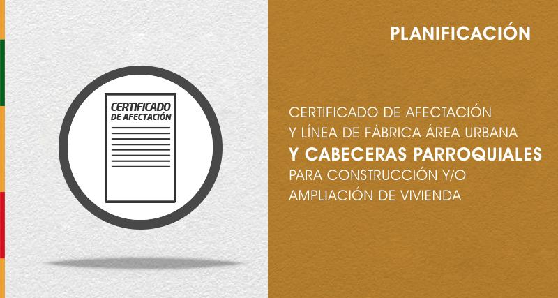 Línea de fábrica para construcción o ampliación de vivienda - urbano y rural