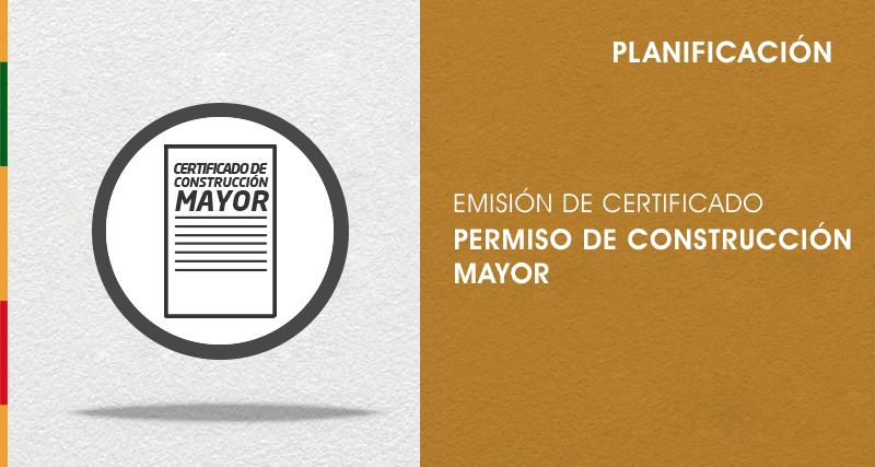 Actualización de Permiso de construcción Mayor
