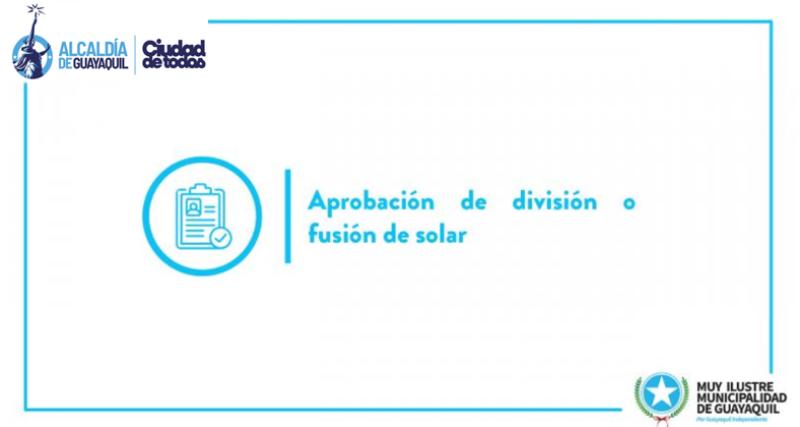 Aprobación de división o fusión de solar
