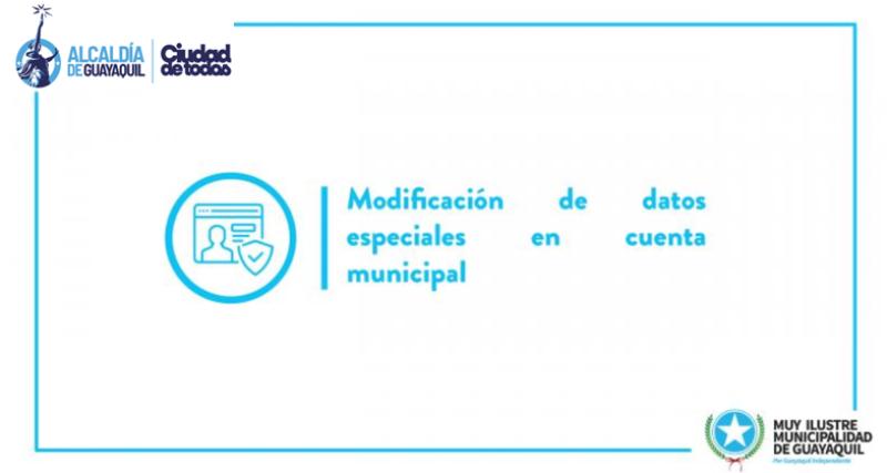 Modificación de datos especiales en cuenta municipal
