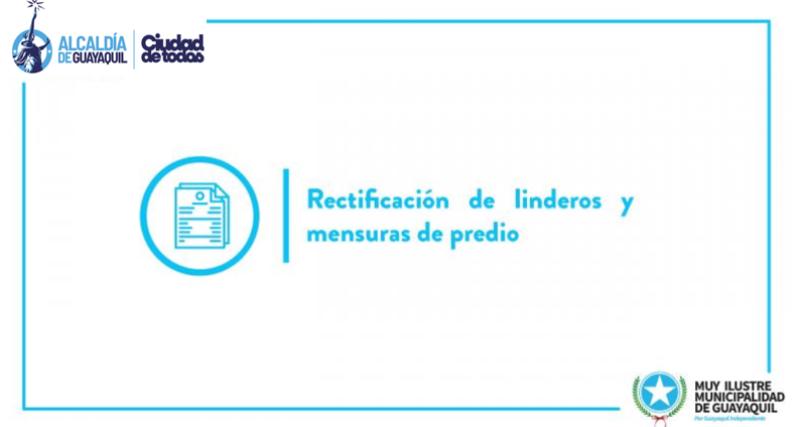 Rectificación de linderos y mensuras de predio