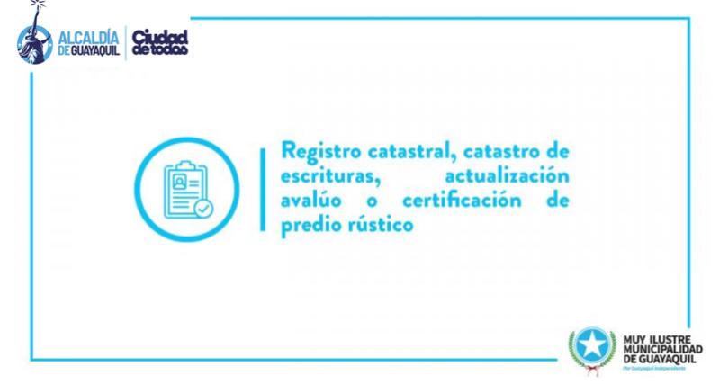 Registro catastral, catastro de escrituras, actualización avalúo o certificación de predio rústico