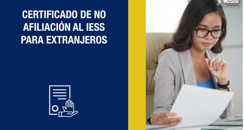 Certificado de no afiliación al IESS para extranjeros
