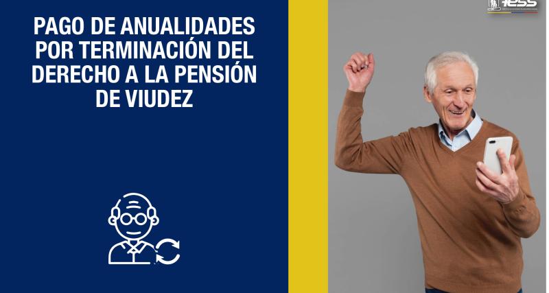 Pago de anualidades por terminación del derecho a la pensión de viudez