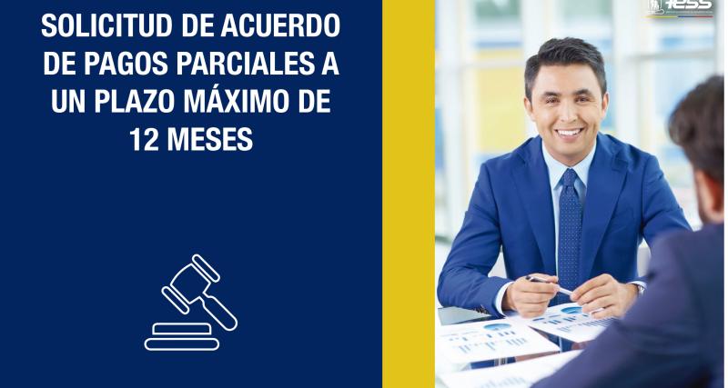 Solicitud de acuerdo de pagos parciales a un plazo máximo de 12 meses