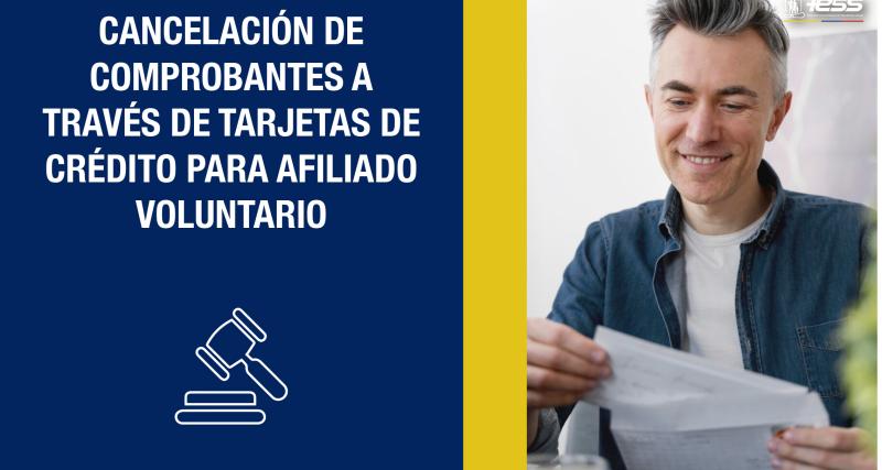 Cancelación de comprobantes a través de tarjetas de crédito para Afiliado voluntario