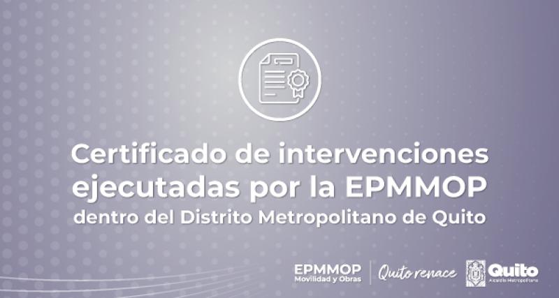 Certificado de intervenciones