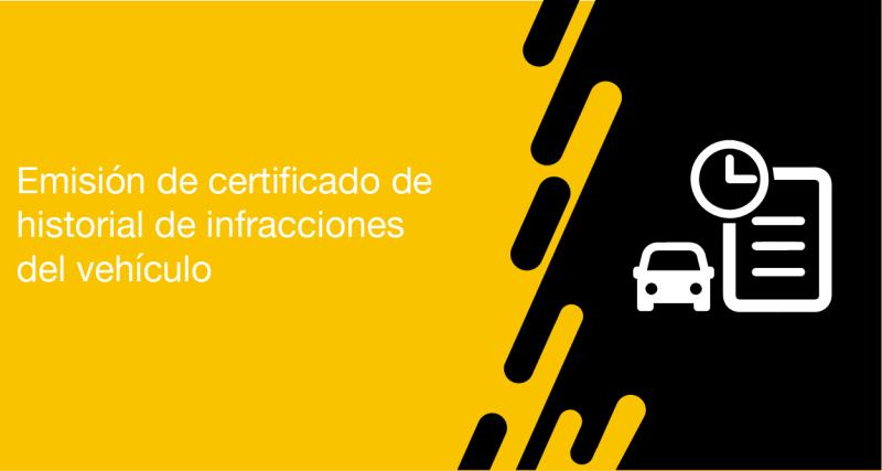 El usuario puede solicitar a la ANT la emisión del certificado de historial de infracciones del vehículo
