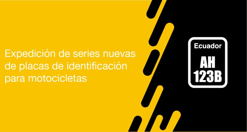 El usuario requirente puede solicitar en la ANT la emisión de placas con series nuevas para motos