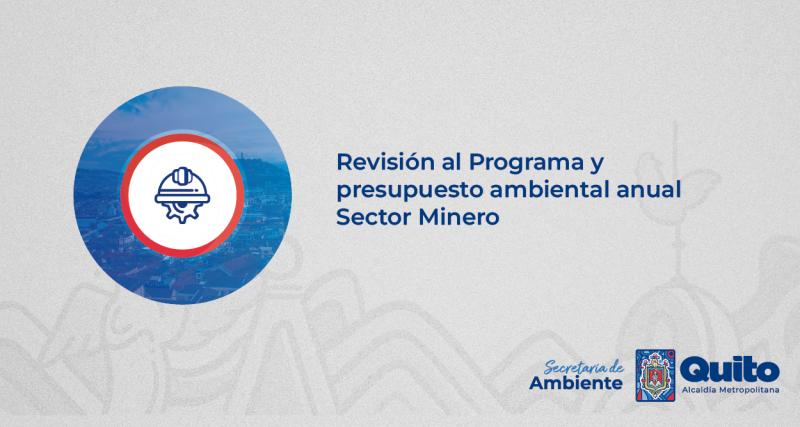Revisión al Programa y presupuesto ambiental anual Sector Minero