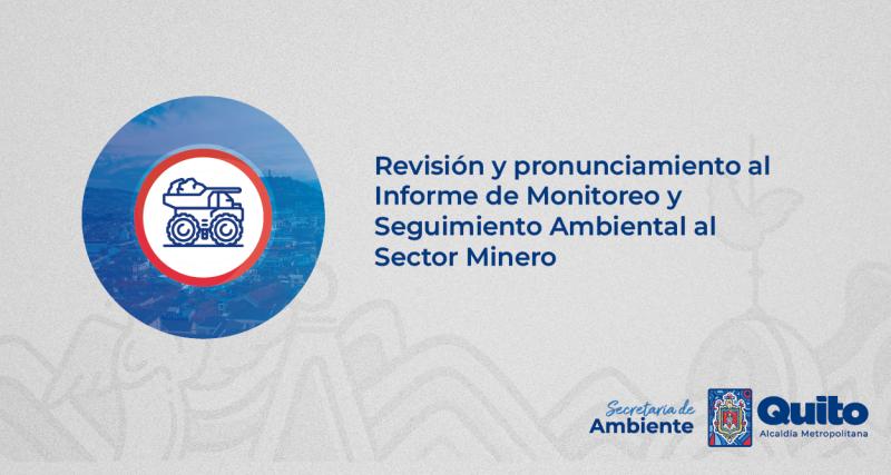 REVISIÓN Y PRONUNCIAMIENTO AL INFORME DE MONITOREO Y SEGUIMIENTO AMBIENTAL AL SECTOR MINERO